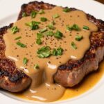 steak with bourbon garlic cream recipe
