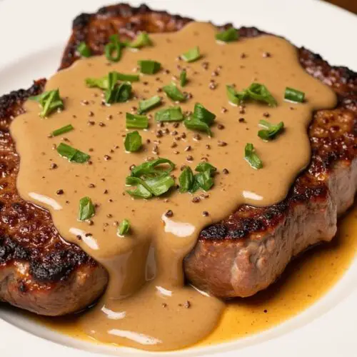 steak with bourbon garlic cream recipe