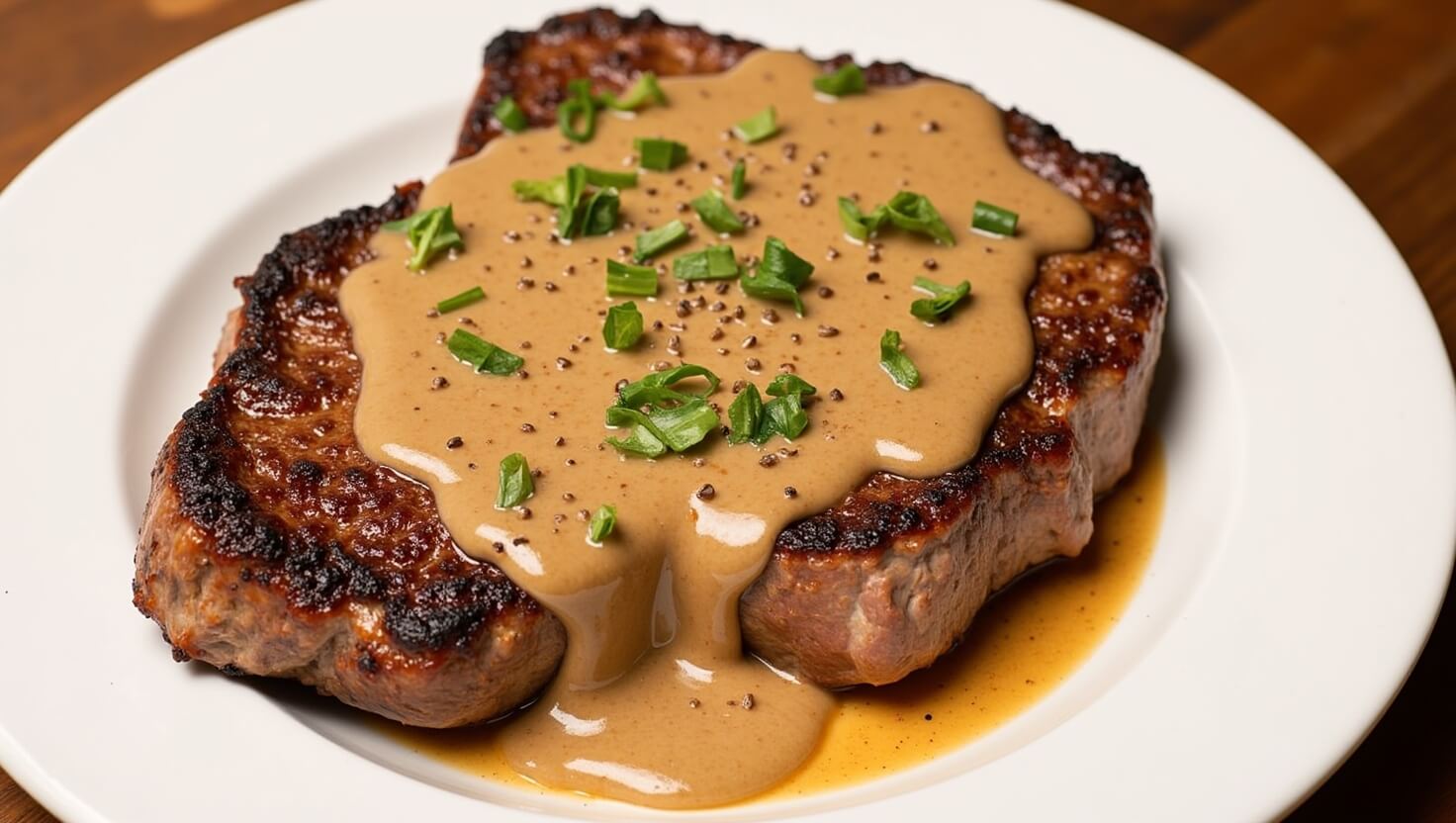 steak with bourbon garlic cream recipe