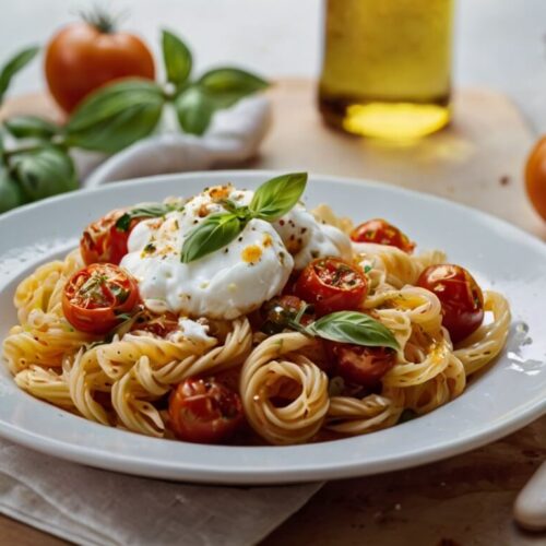 Burst Tomato Burrata Pasta Recipe