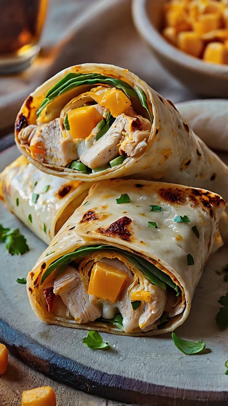 Cheesy Chicken Wraps