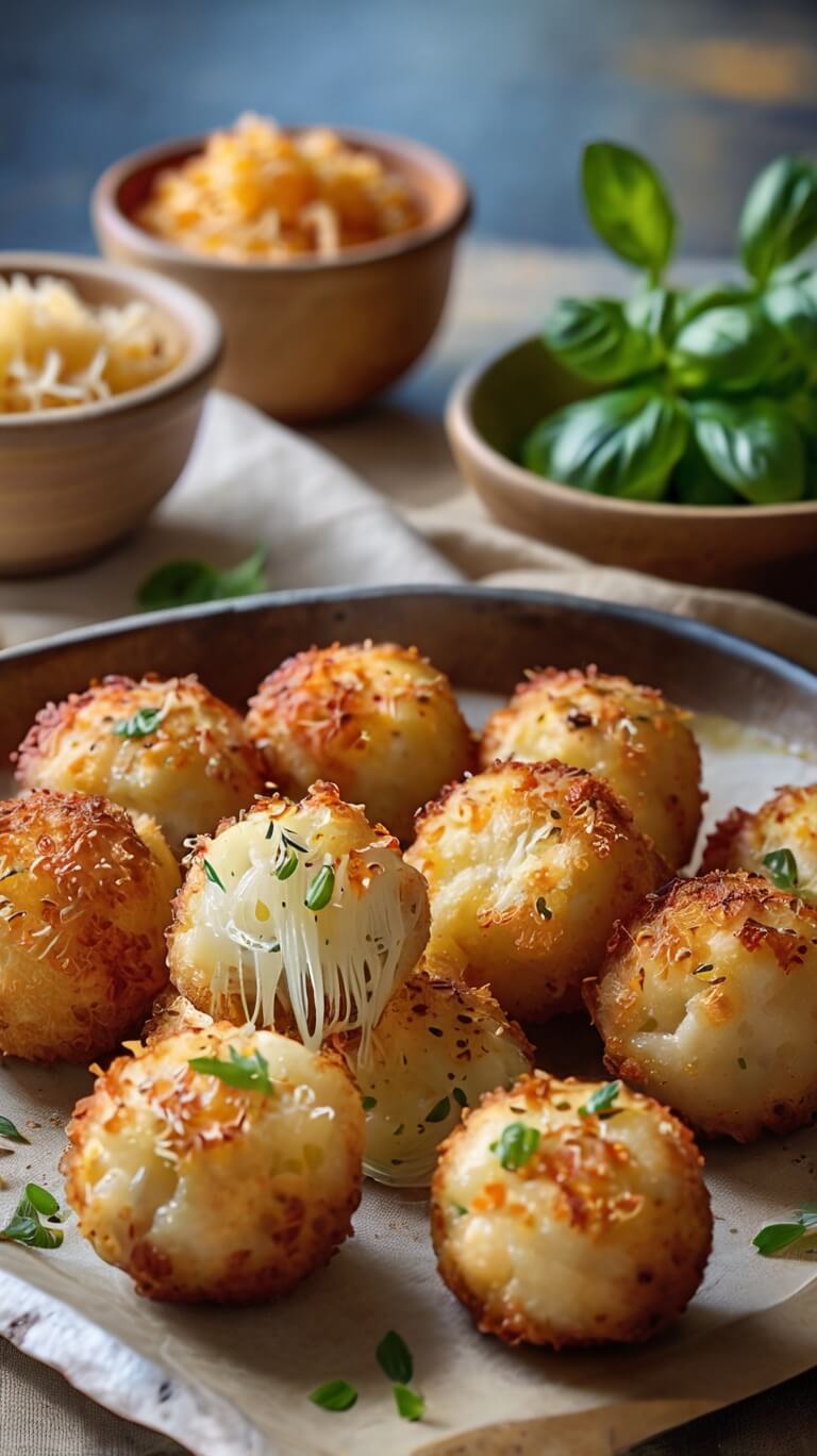 Cheesy Parmesan Mozzarella Bites