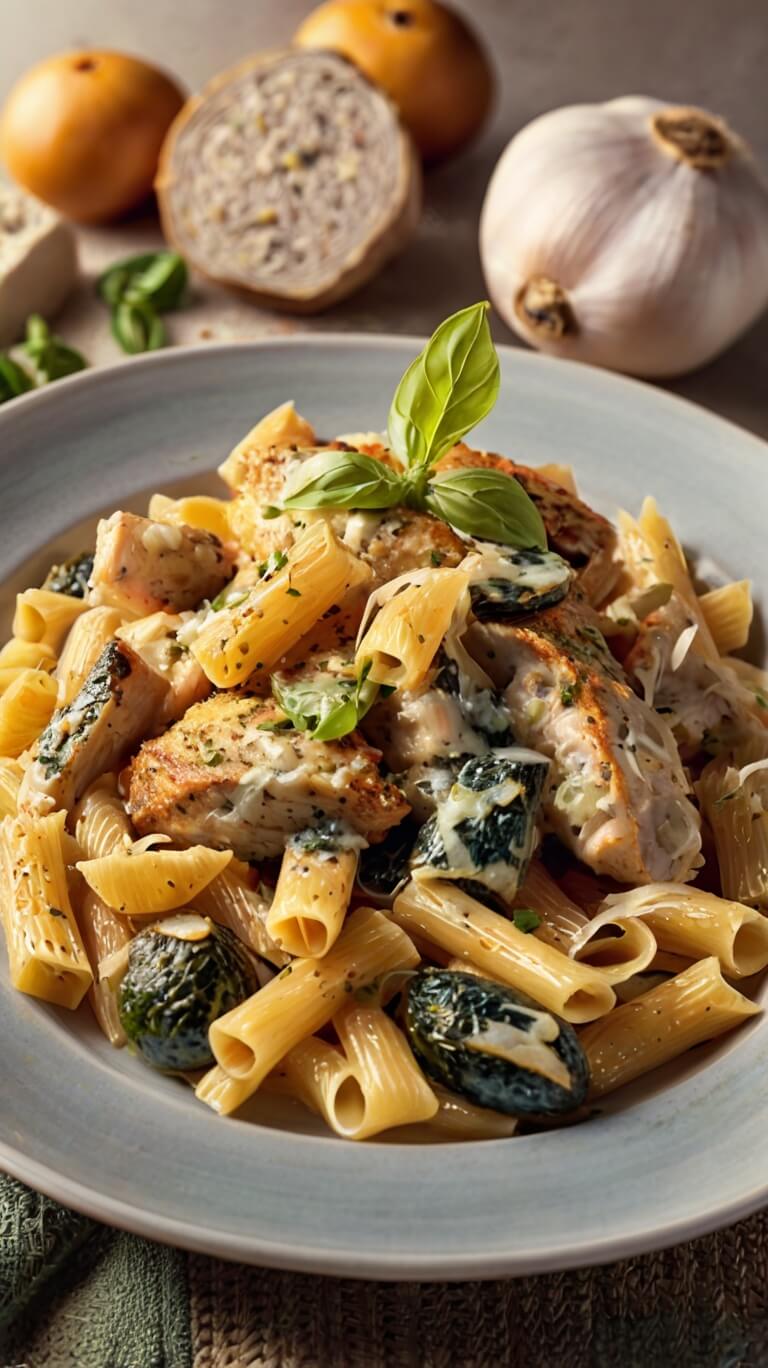 Creamy Garlic Parmesan Chicken Pasta Recipe