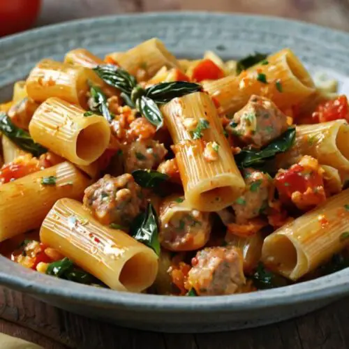 Delicious Creamy Sausage Rigatoni Recipe
