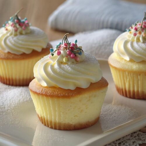 Fluffy Japanese Cotton Cheesecake Cupcakes Recipe