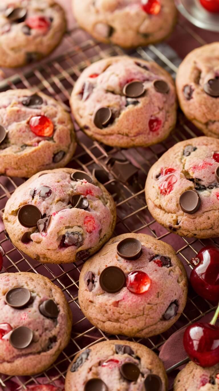 Maraschino Cherry Chocolate Chip Cookies