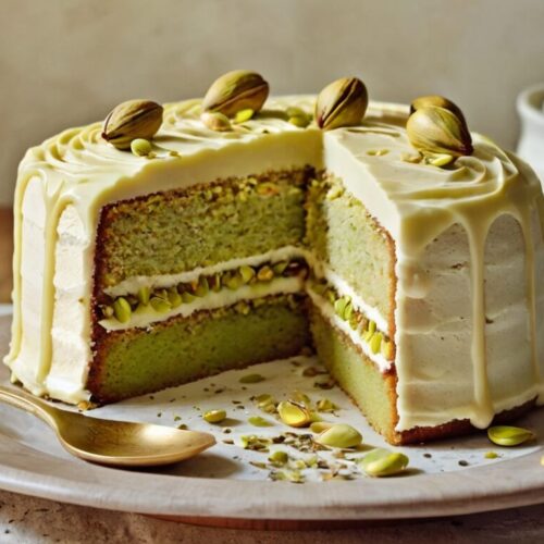 Pistachio Vanilla Cake Recipe