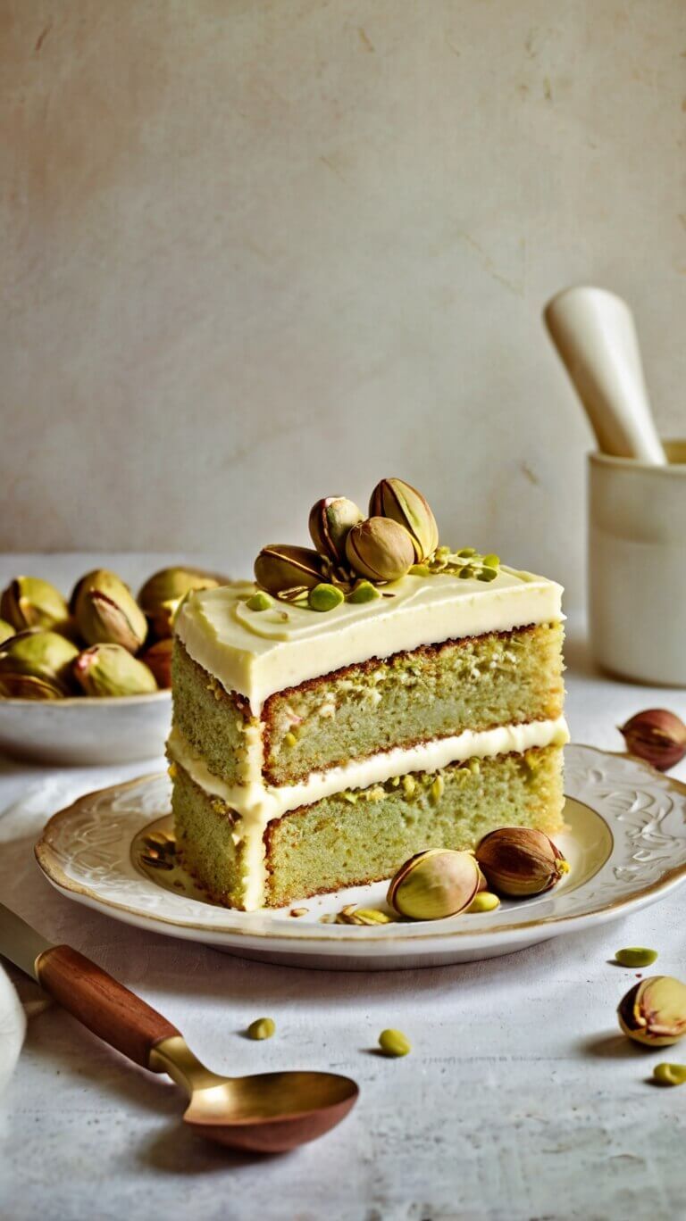 Pistachio Vanilla Cake