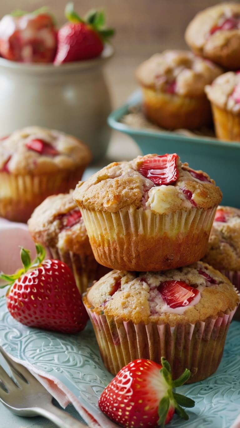 Strawberry Cream Cheese Muffins