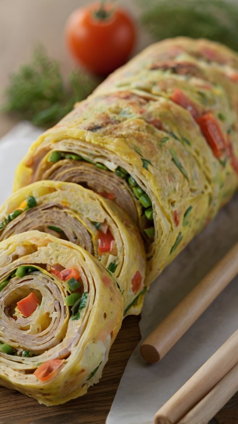 Veggie Omelette Roll