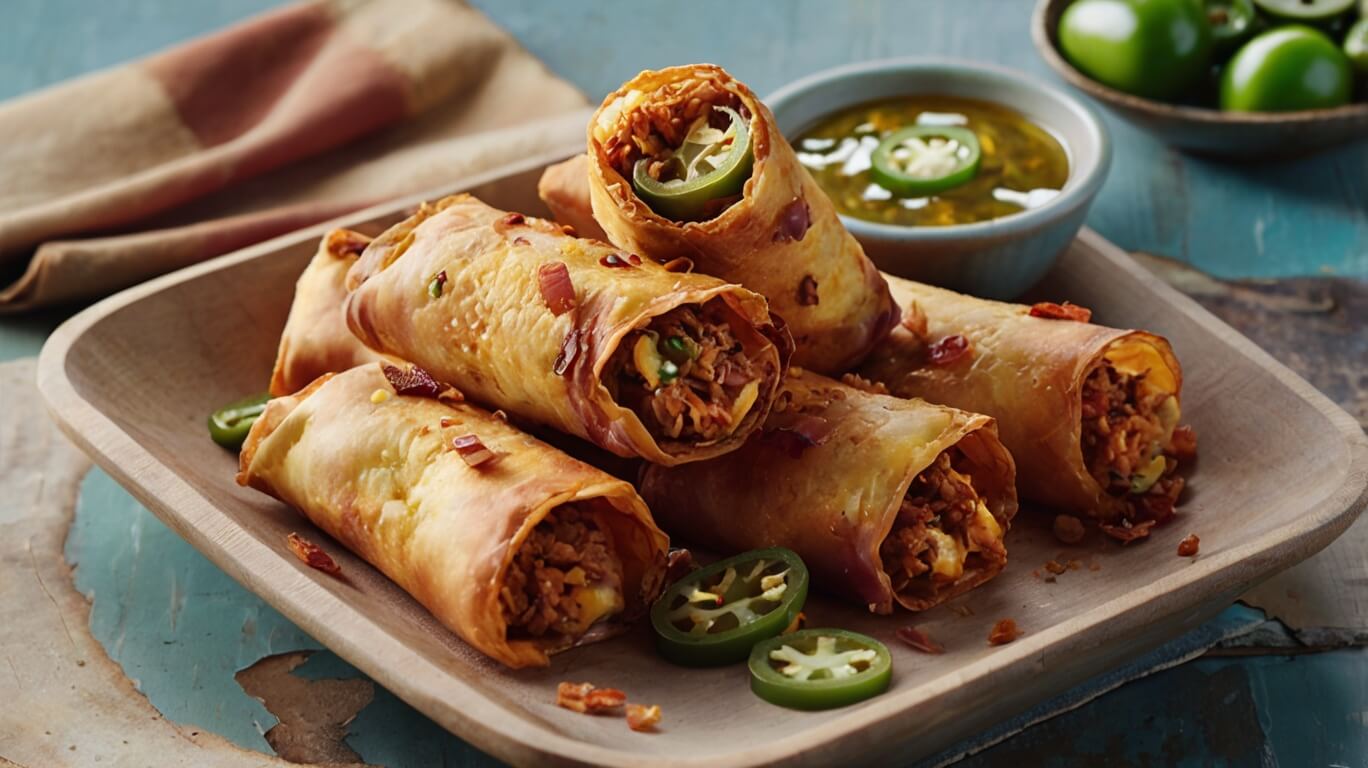 Bacon Jalapeño Popper Eggrolls Recipe