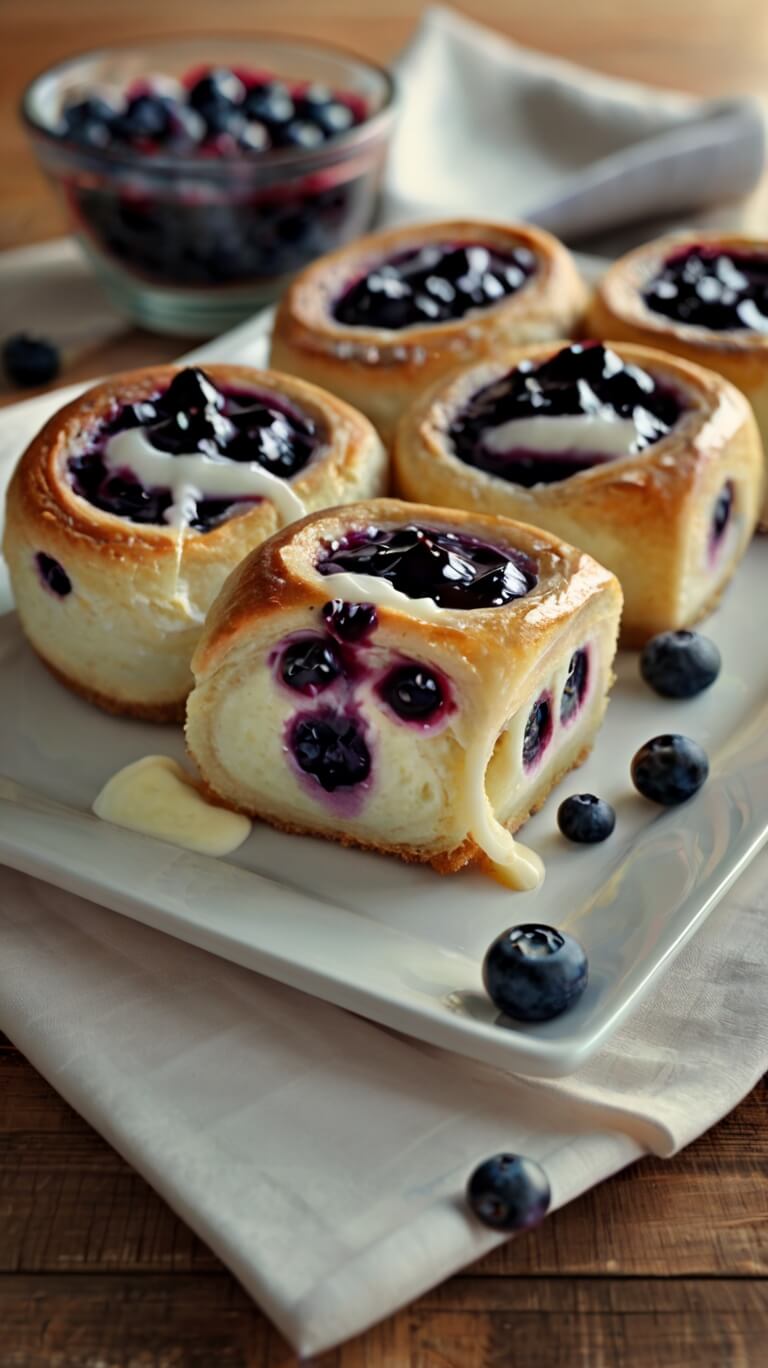 Blueberry Cheesecake Rolls Recipe