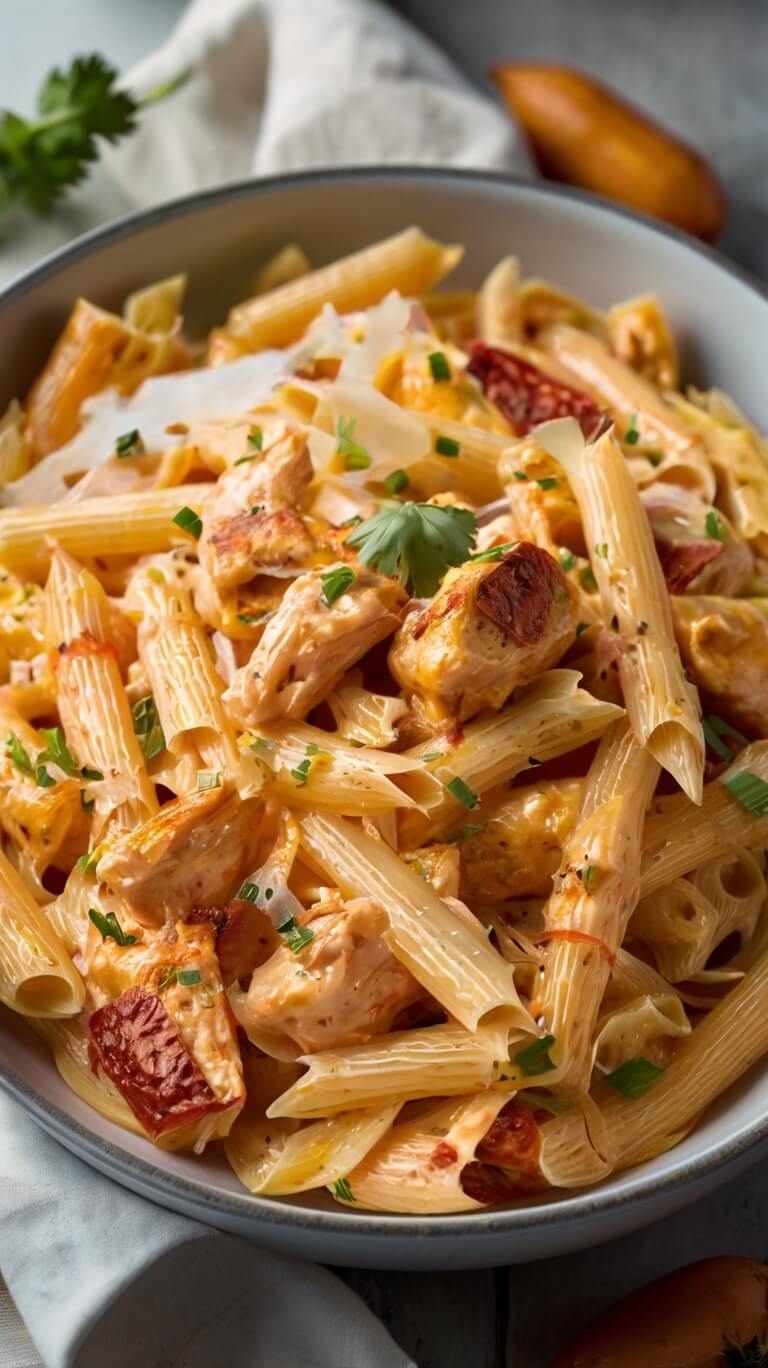 Buffalo Chicken Alfredo Pasta