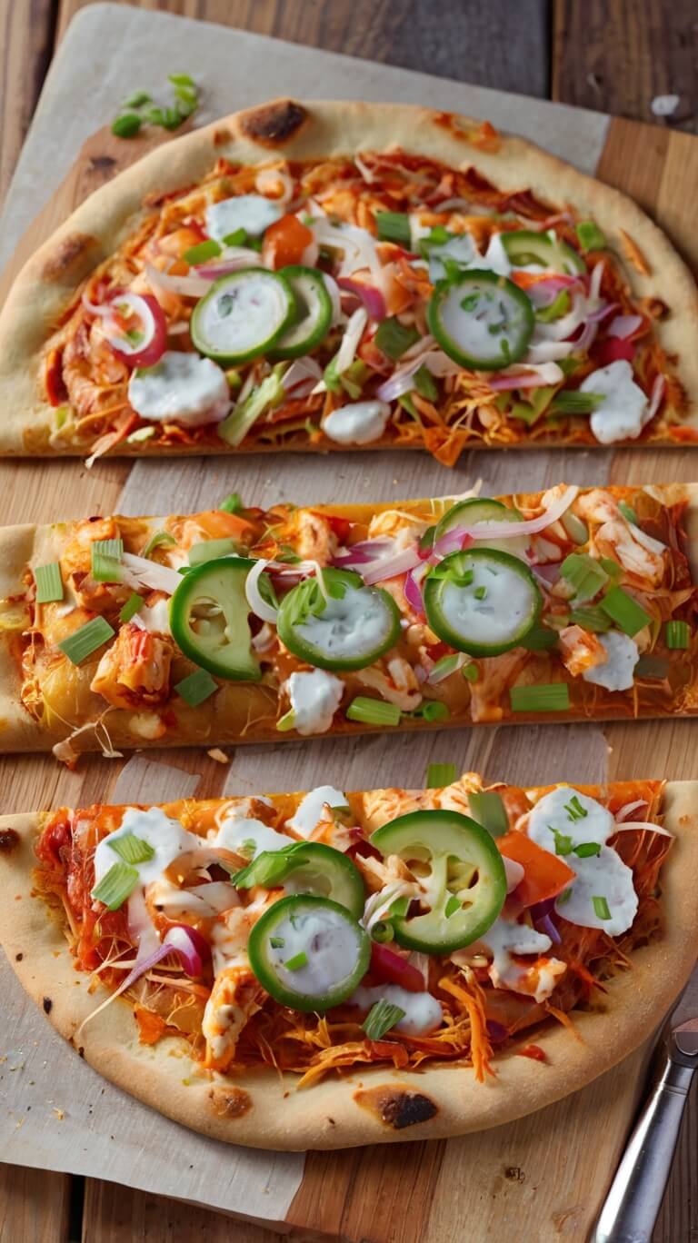 Buffalo Chicken Flatbread Pizza