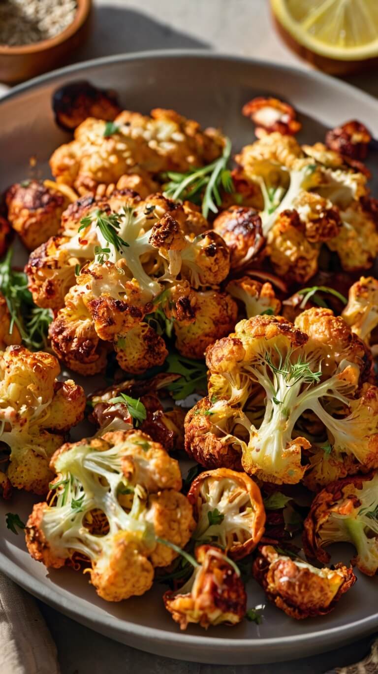Crispy Parmesan Roasted Cauliflower