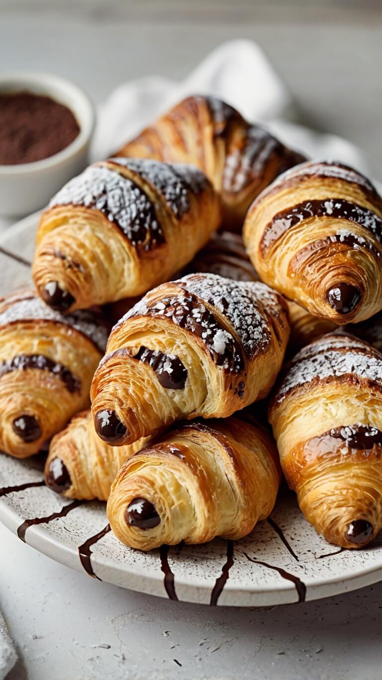 Mouthwatering Chocolate Croissants
