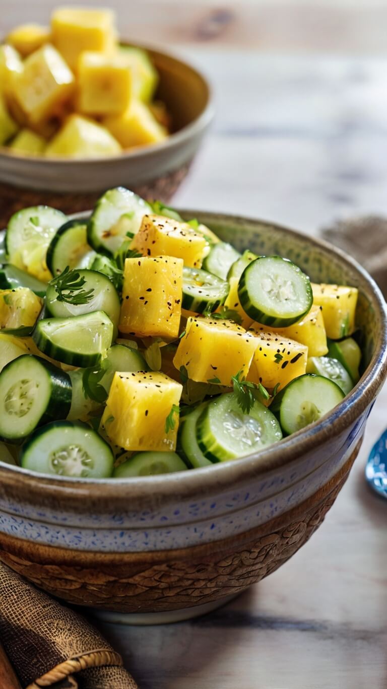 Pineapple Cucumber Salad 