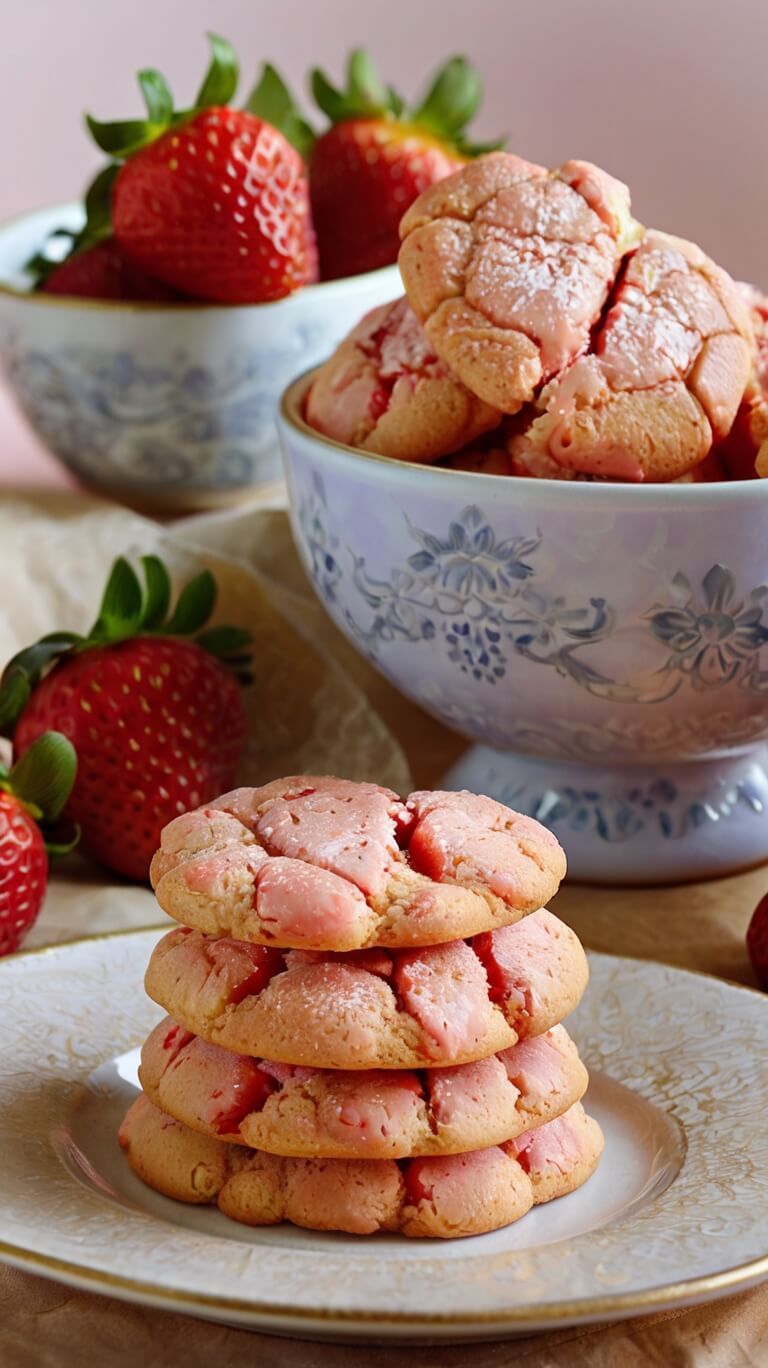 Strawberry Butter Cookies