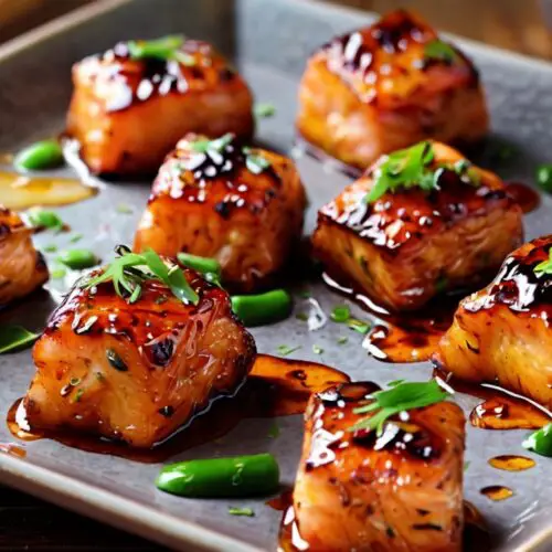 Honey Garlic Salmon Bites Recipe