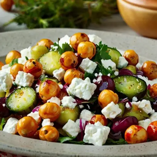 Cottage Cheese and Chickpeas Salad Recipe