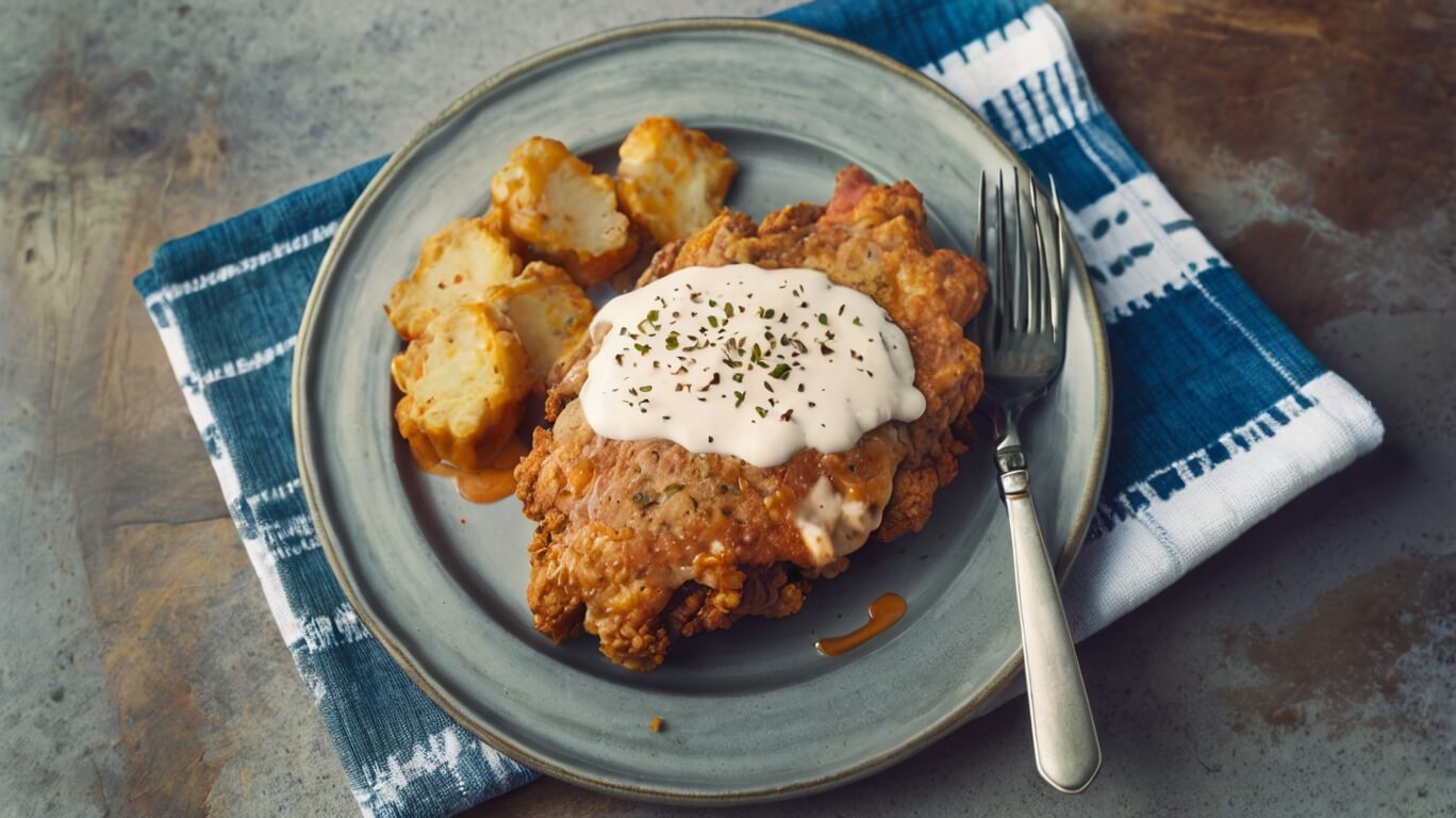 Crispy Buttermilk Chicken Fried Steak with Country Gravy