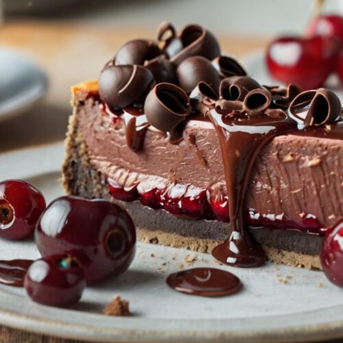 Dark Chocolate Cherry Cheesecake Recipe
