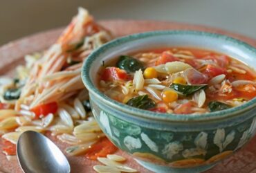 Italian Orzo Spinach Soup Recipe