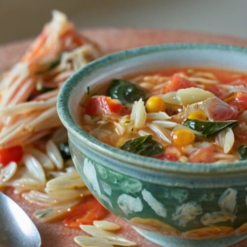 Italian Orzo Spinach Soup Recipe