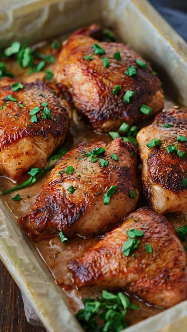Oven Baked Boneless Skinless Chicken Thighs