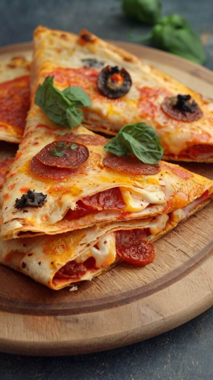 Pepperoni Pizza Quesadilla 