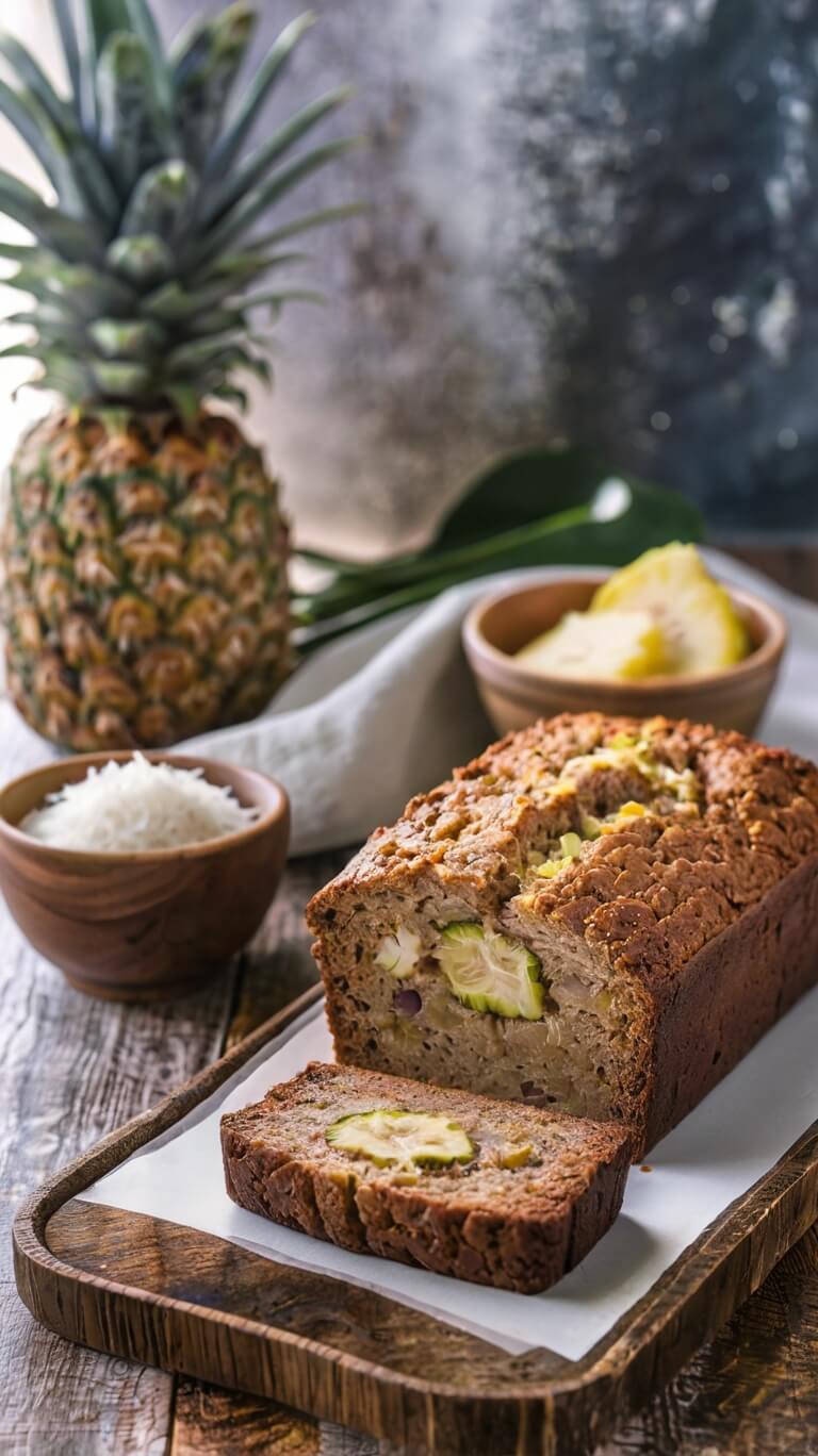Pineapple Coconut Zucchini Bread