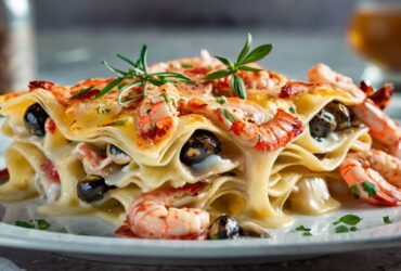 Seafood Lasagna with Lobster and Shrimp