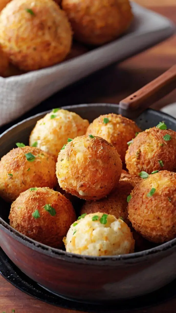 Air Fryer Cheesy Mashed Potato Balls