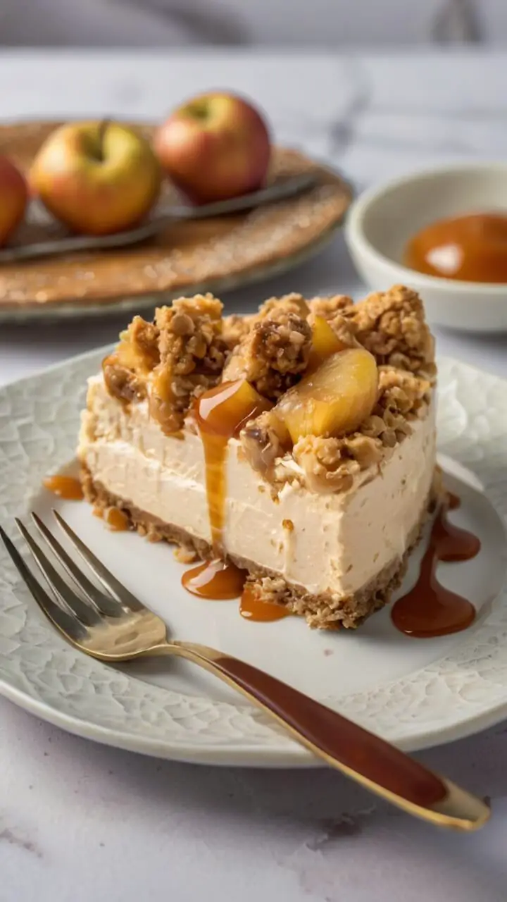 Apple Crisp Cheesecake