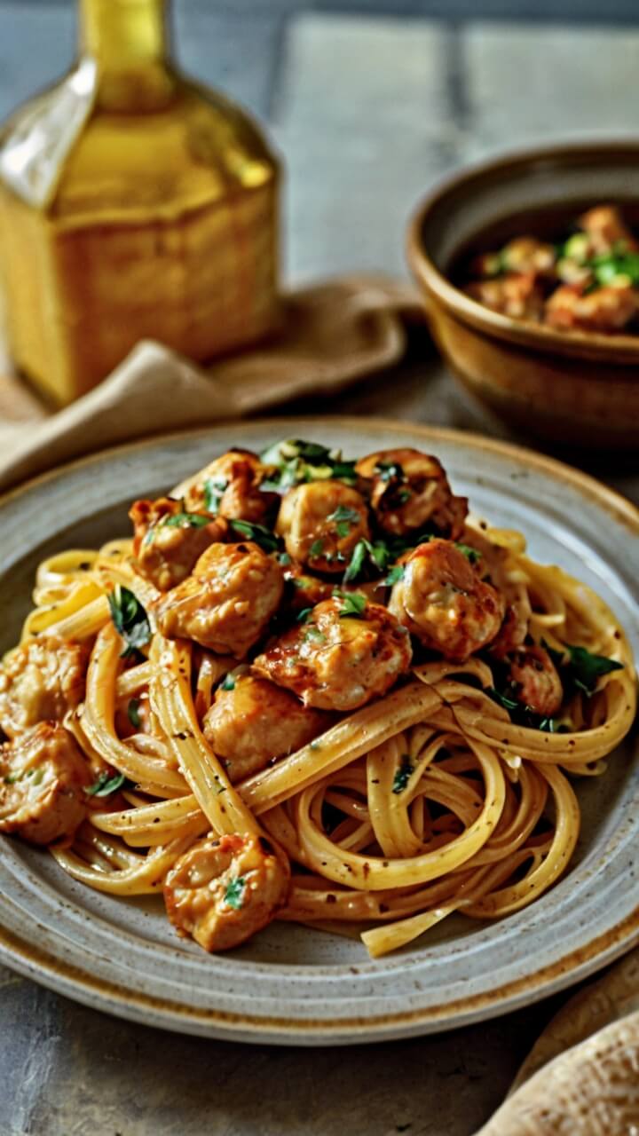 Cowboy Butter Chicken Pasta Linguine