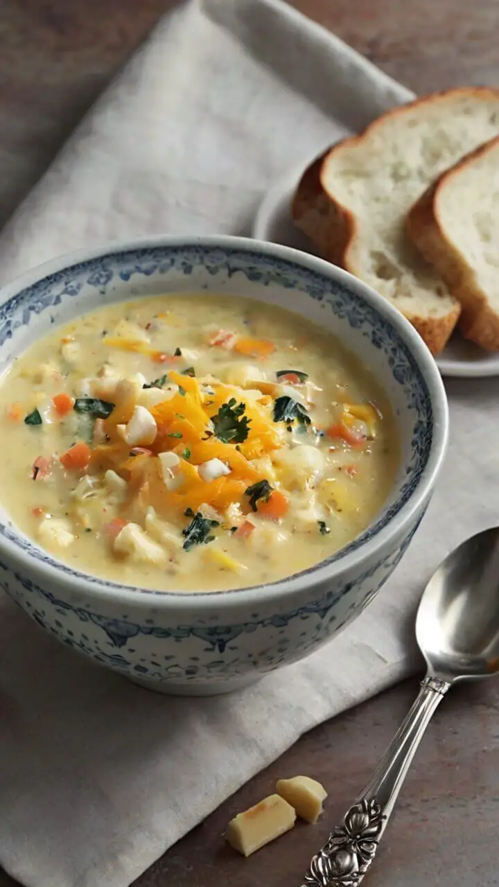 Creamy Cheddar Cauliflower Soup