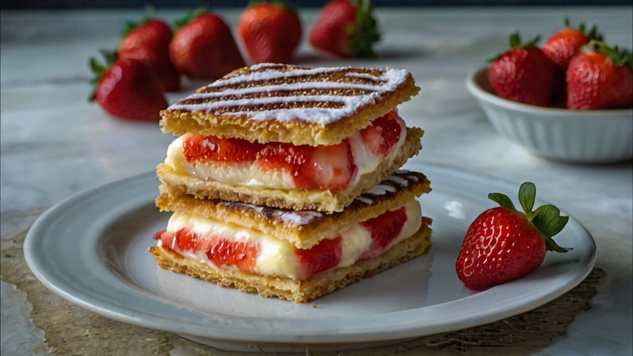 Fried Strawberry Cheesecake Sandwiches Recipe