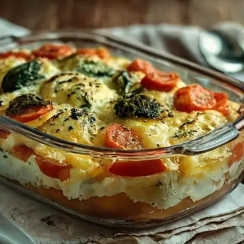 High Protein Cottage Cheese Veggie Bake Recipe
