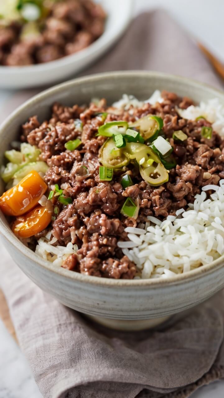 Korean Ground Beef Bowl