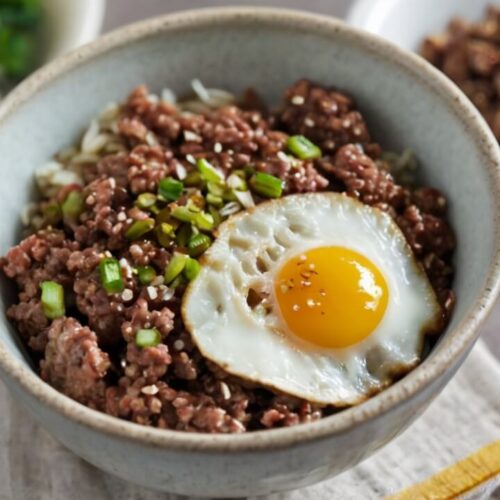 Korean Ground Beef Bowl Recipe
