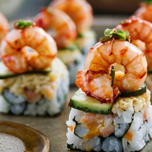 Spicy Shrimp Sushi Stacks Recipe