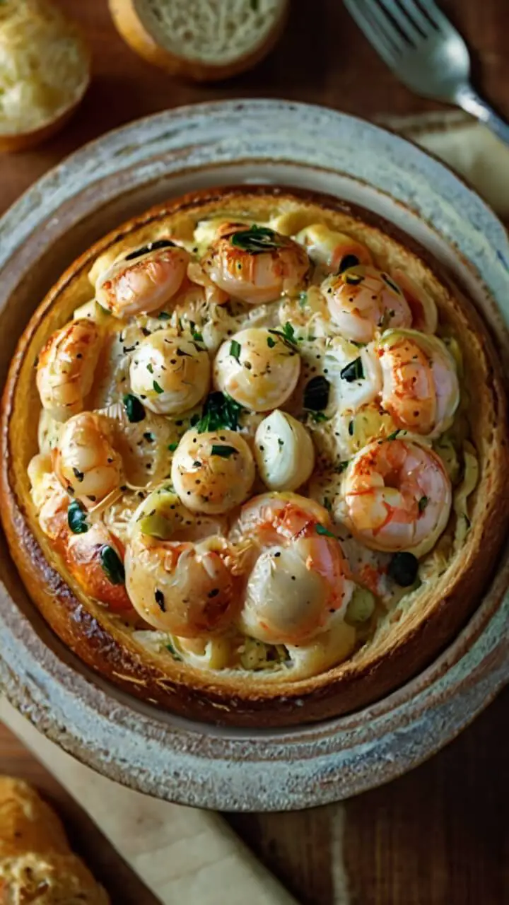 Stuffed Seafood Bread Bowl