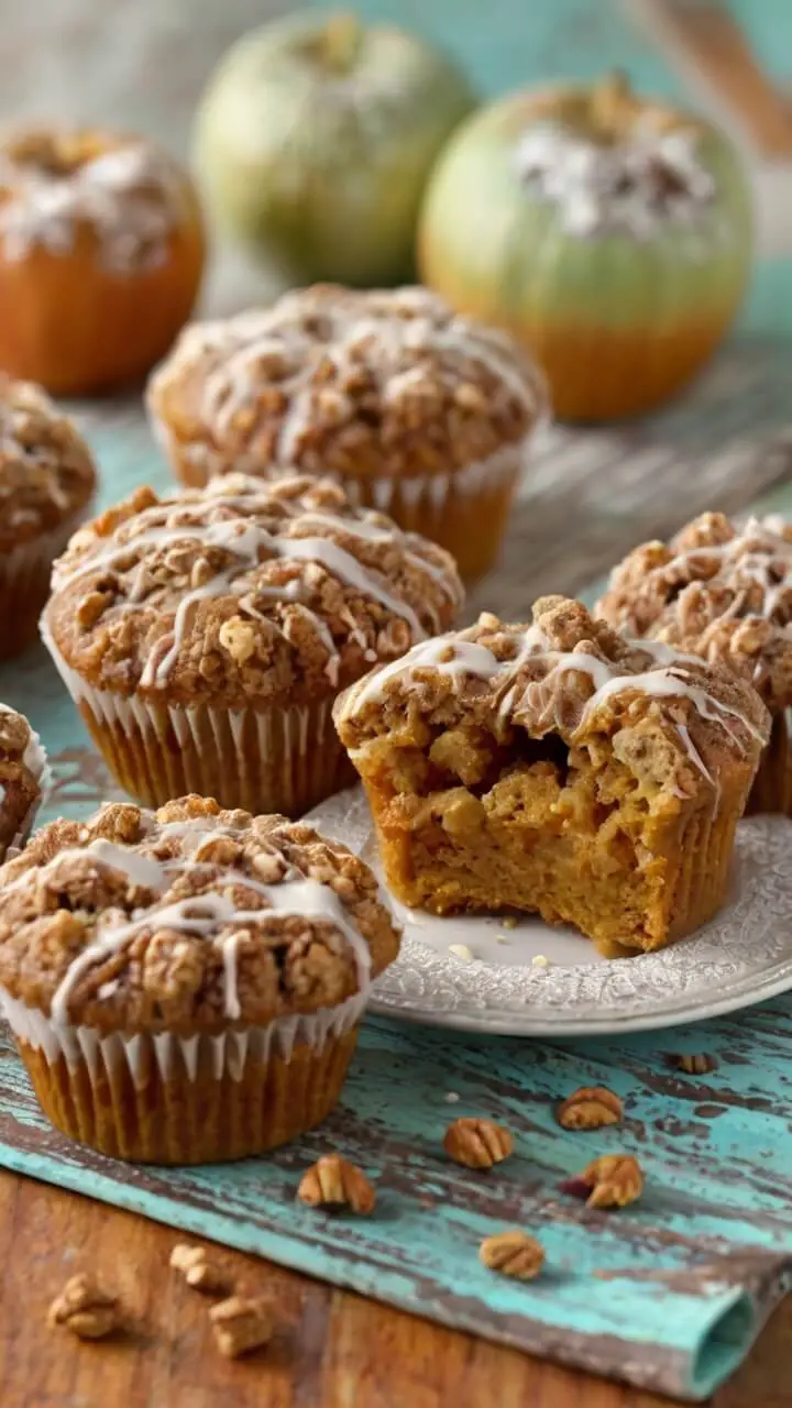 Apple Pumpkin Streusel Muffins