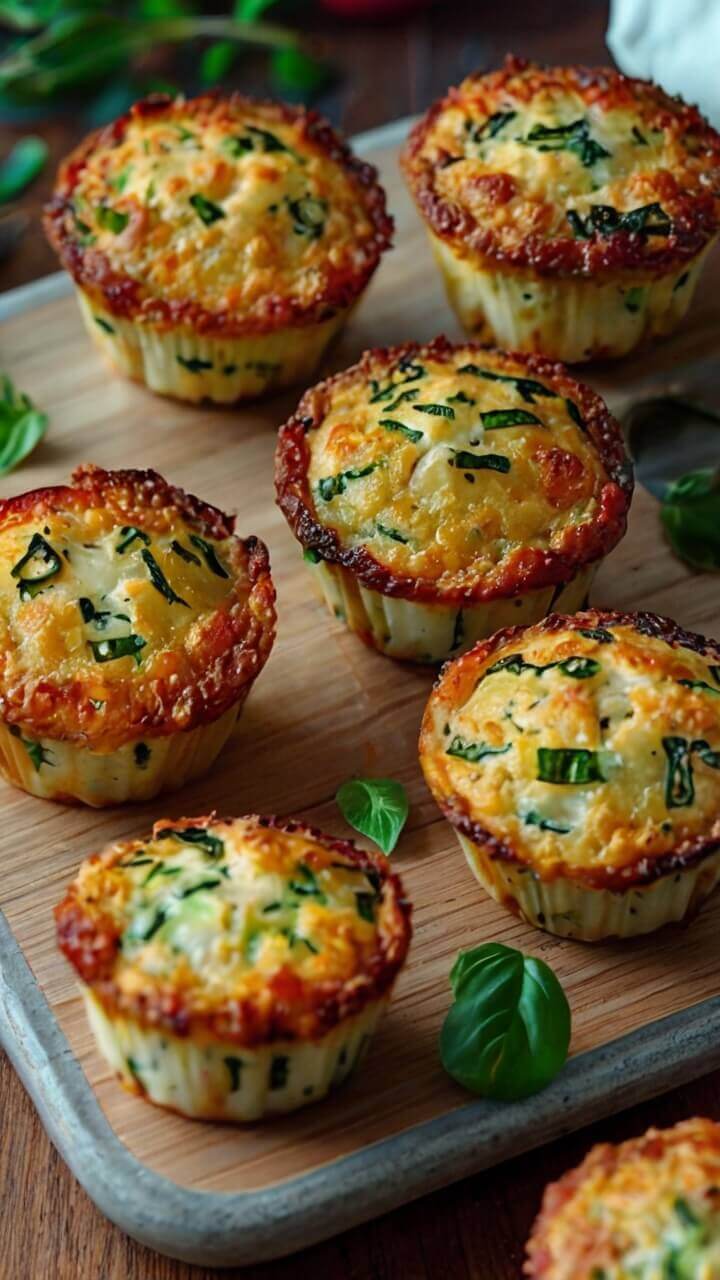 Crispy Parmesan Zucchini Muffins