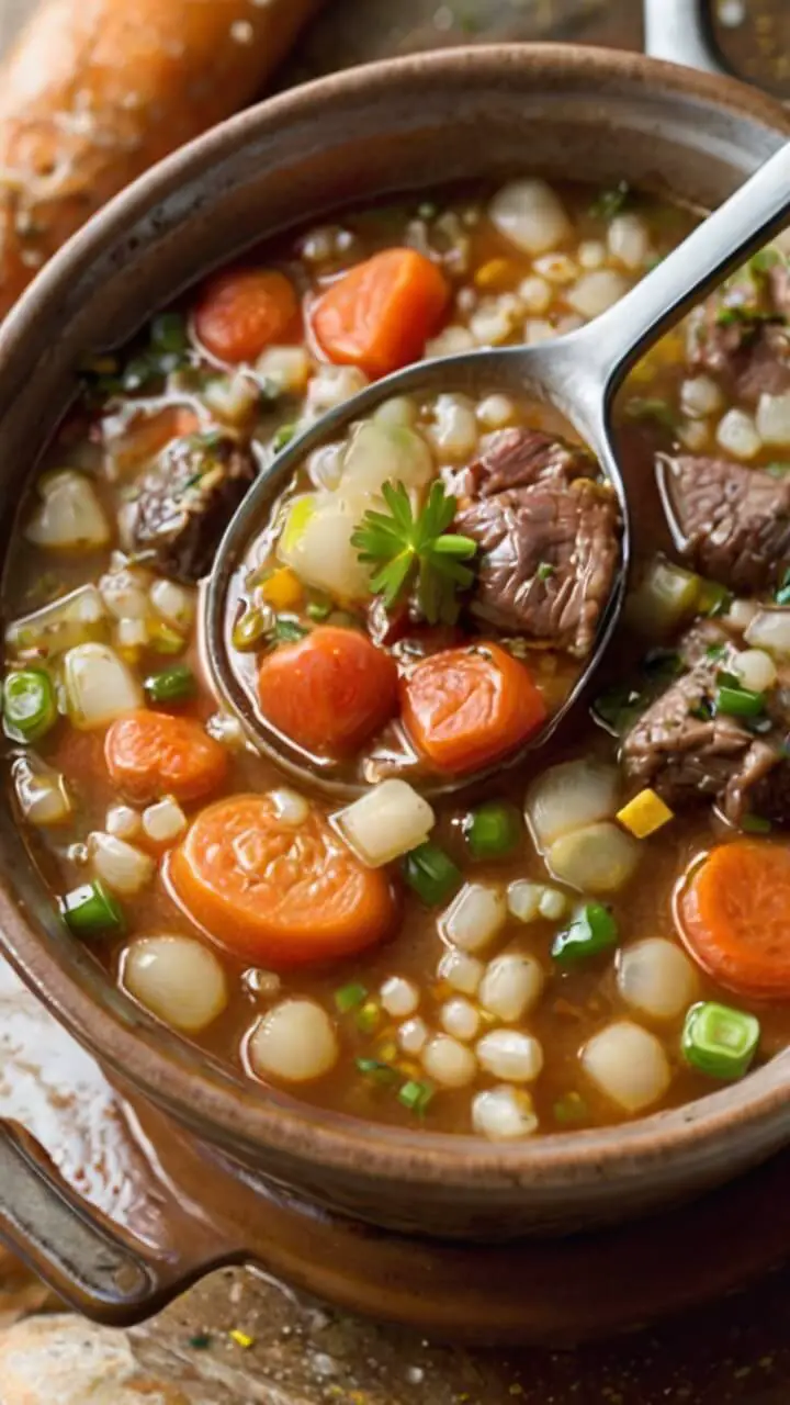 Easy Beef and Barley Soup