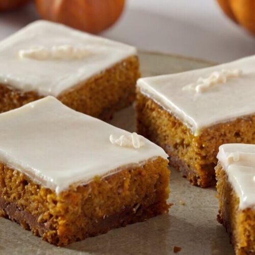 Pumpkin Bars Recipe with Cream Cheese Frosting