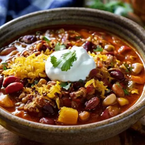 Pumpkin Chili Recipe with Turkey and Beans