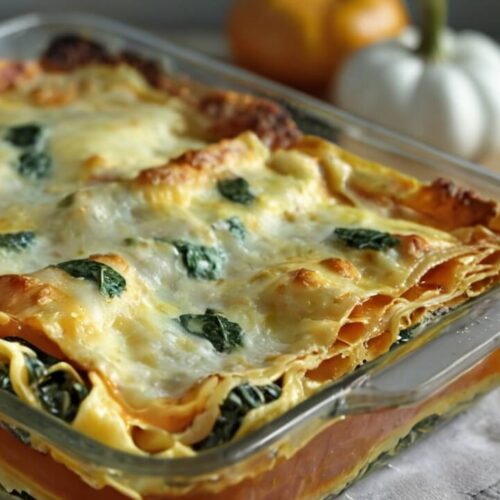 Vegetarian Pumpkin Spinach Lasagna Recipe