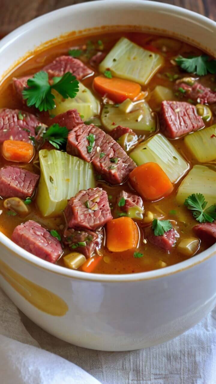Corned Beef Cabbage Soup