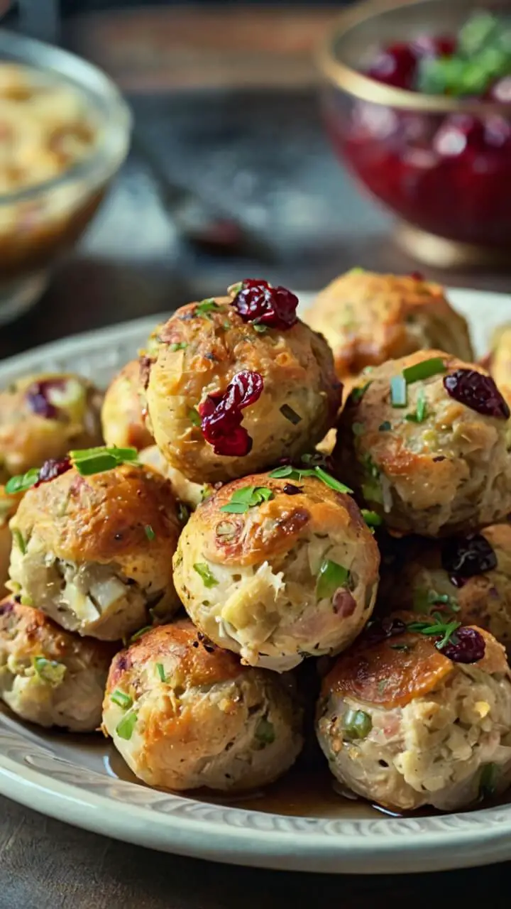 Cranberry and Turkey Stuffing Balls
